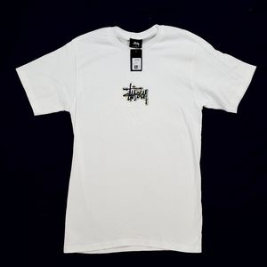 Stussy Prism Holographic Logo Graffiti Short Sleev